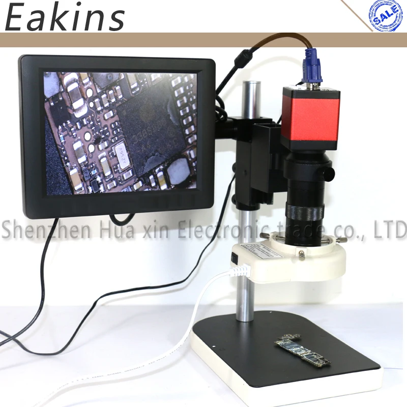 13MP HDMI VGA Industrial Video Microscope Camera +130X C-Lens 56 LED Light +8" Monitor For PCB Phone Repair Soldering
13MP HDMI VGA Industrial Video Microscope Camera +130X C-Lens 56 LED Light +8" Monitor For PCB Phone Repair Soldering