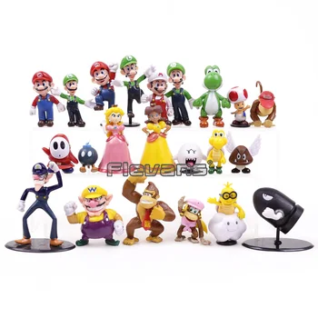 Super Mario Bros Figures 22pcs/set Mario Luigi Mushroom Bowser Yoshi Peach Daisy Goomba Koopa Mini PVC Figures Toys Dolls
Super Mario Bros Figures 22pcs/set Mario Luigi Mushroom Bowser Yoshi Peach Daisy Goomba Koopa Mini PVC Figures Toys Dolls