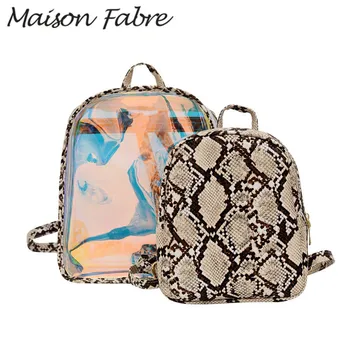 Maison Fabre bag women leather backpack zipper snake print backpack travel waterproof 2pcs 2019 new ladies transparent backpack
Maison Fabre bag women leather backpack zipper snake print backpack travel waterproof 2pcs 2019 new ladies transparent backpack