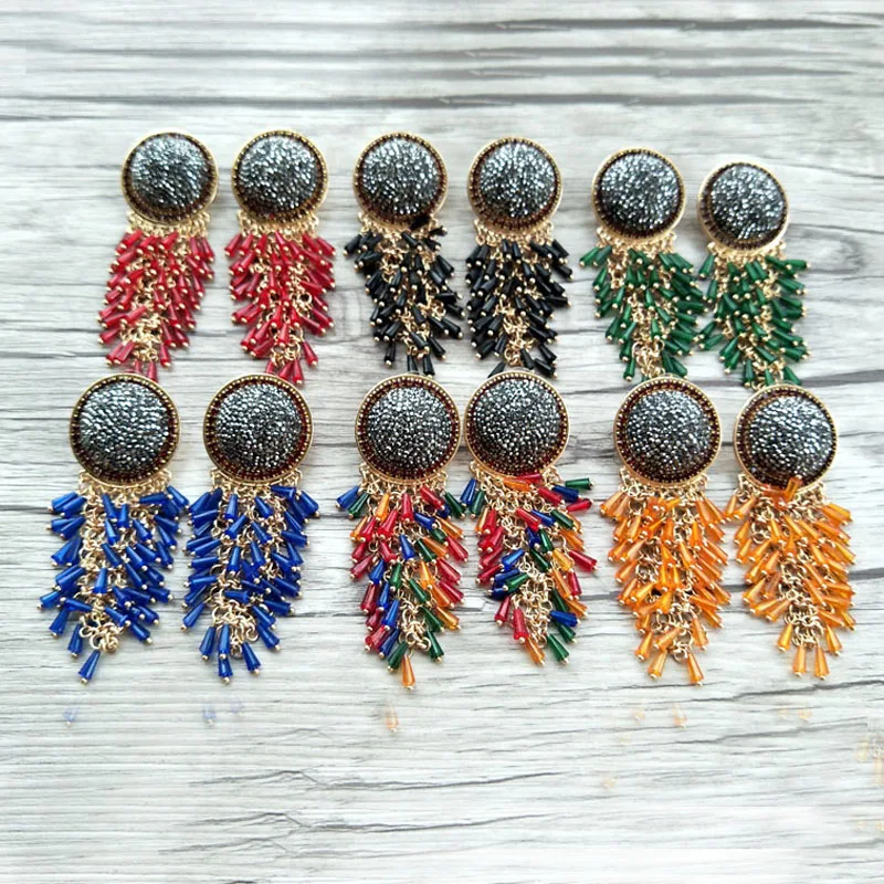 5 Pairs Handmade Alloy Tassel dandle Earrings Jewelry For Women Bohemia Earrings ER615
5 Pairs Handmade Alloy Tassel dandle Earrings Jewelry For Women Bohemia Earrings ER615