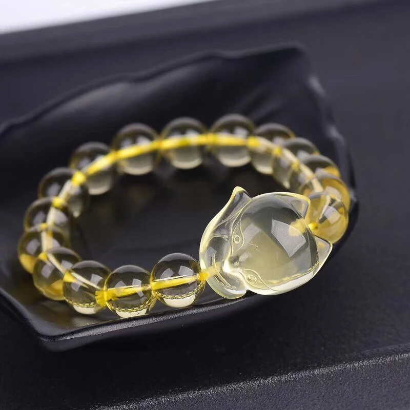 Natural Yellow Citrine Round Beads Bracelet Women Gemstone 8mm Fox Pendant Round Beads Wealthy Stone Gift AAAAA
Natural Yellow Citrine Round Beads Bracelet Women Gemstone 8mm Fox Pendant Round Beads Wealthy Stone Gift AAAAA
