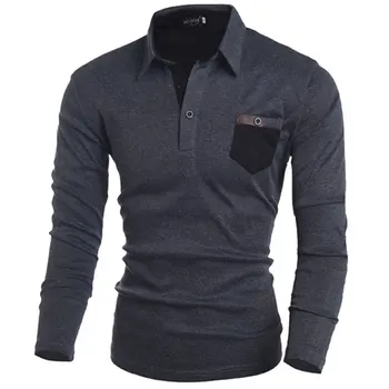 2014 New Brand Pocket Patchwork Mens T-Shirt Slim Long-sleeve Casual Turn-down Collar Men's Tee Clothing Hot Sales M-XXL
2014 New Brand Pocket Patchwork Mens T-Shirt Slim Long-sleeve Casual Turn-down Collar Men's Tee Clothing Hot Sales M-XXL