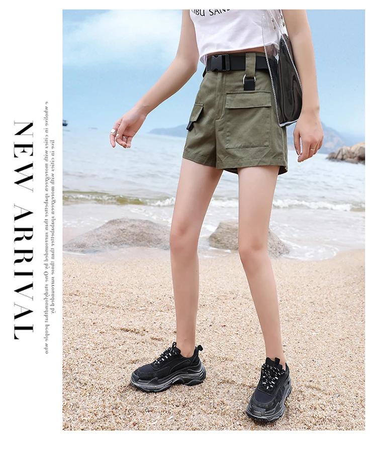 3XL Plus Size Women Summer Shorts With Belt 2019 Fashion Casual Streetwear Cargo Shorts Feminino BF Style Army Green Short Femme 22 3XL Plus Size Women Summer Shorts With Belt 2019 Fashion Casual Streetwear Cargo Shorts Feminino BF Style Army Green Short Femme 28