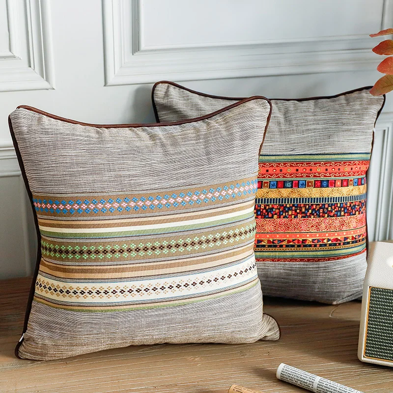 National Stripe Bohemian Style Geometric Home Decorative Throw Pillow Covers Case Cotton and linen Cushion Cover 45*45/60*60cm
National Stripe Bohemian Style Geometric Home Decorative Throw Pillow Covers Case Cotton and linen Cushion Cover 45*45/60*60cm