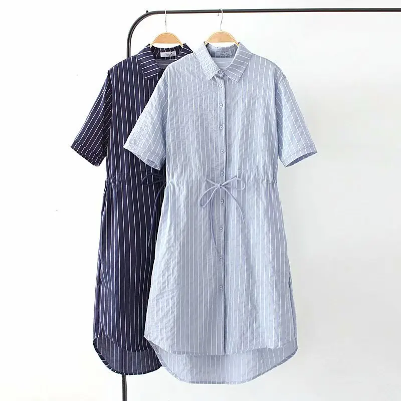 Oversize Casual Dresses 2019 Summer Wear Women Clothing Fashion Loose Stripe With Short Sleeves Dress E1-1910
Oversize Casual Dresses 2019 Summer Wear Women Clothing Fashion Loose Stripe With Short Sleeves Dress E1-1910