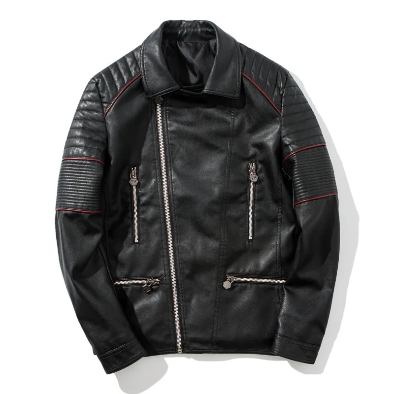 Quilted Suede Faux Leather Coats Men Slim Fit Turn Down Pu Male Leather Jacket Motorcycle Zipper Black Autumn Biker Outerwear
Quilted Suede Faux Leather Coats Men Slim Fit Turn Down Pu Male Leather Jacket Motorcycle Zipper Black Autumn Biker Outerwear