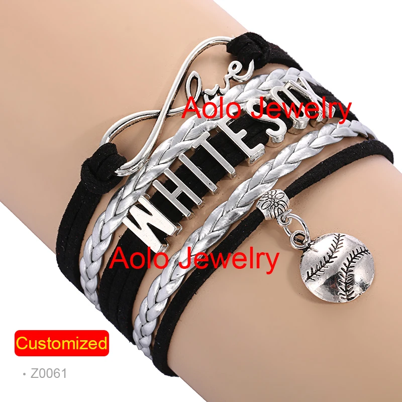 CHICAGO Baseball Infinity Bracelet BLACK/SILVER Make Your Own Design Free Shipping
CHICAGO Baseball Infinity Bracelet BLACK/SILVER Make Your Own Design Free Shipping