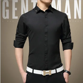 1pcs Men's Brand plus size Dress shirts 2019 Autumn Fashion Pure silk splicing shirt Casual long sleeves shirts Tops young men
1pcs Men's Brand plus size Dress shirts 2019 Autumn Fashion Pure silk splicing shirt Casual long sleeves shirts Tops young men