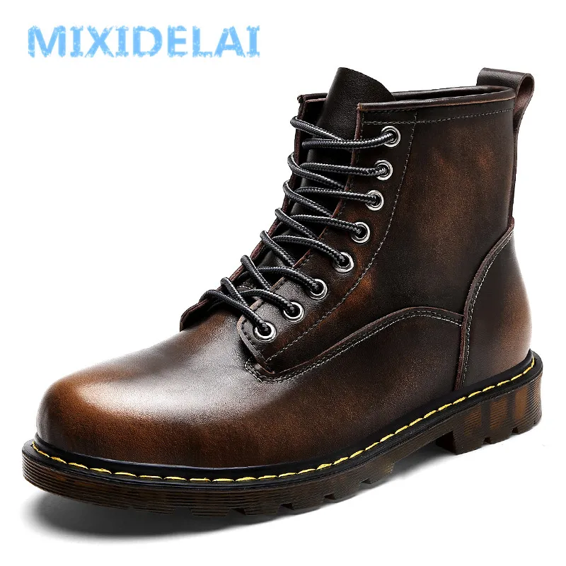 MIXIDELAI New High Quality leather Autumn Men Boots Winter Waterproof Ankle Boots Martin Boots Outdoor Working Boots Men Shoes
MIXIDELAI New High Quality leather Autumn Men Boots Winter Waterproof Ankle Boots Martin Boots Outdoor Working Boots Men Shoes