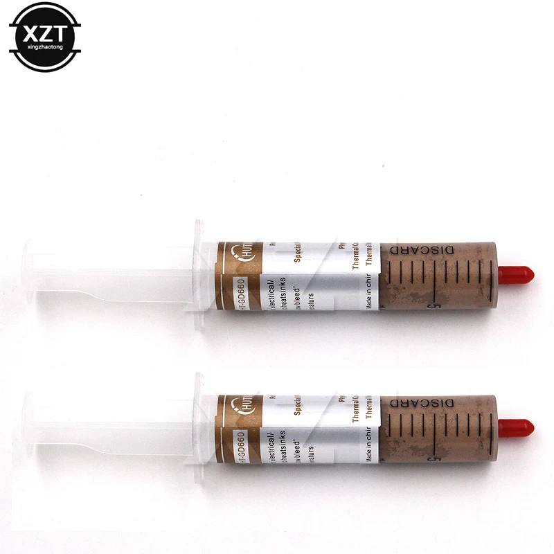 2pcs Newest Arrival CPU GPU Cooling 30g Gold Thermal Grease Syringe Silicone Compound Paste
2pcs Newest Arrival CPU GPU Cooling 30g Gold Thermal Grease Syringe Silicone Compound Paste