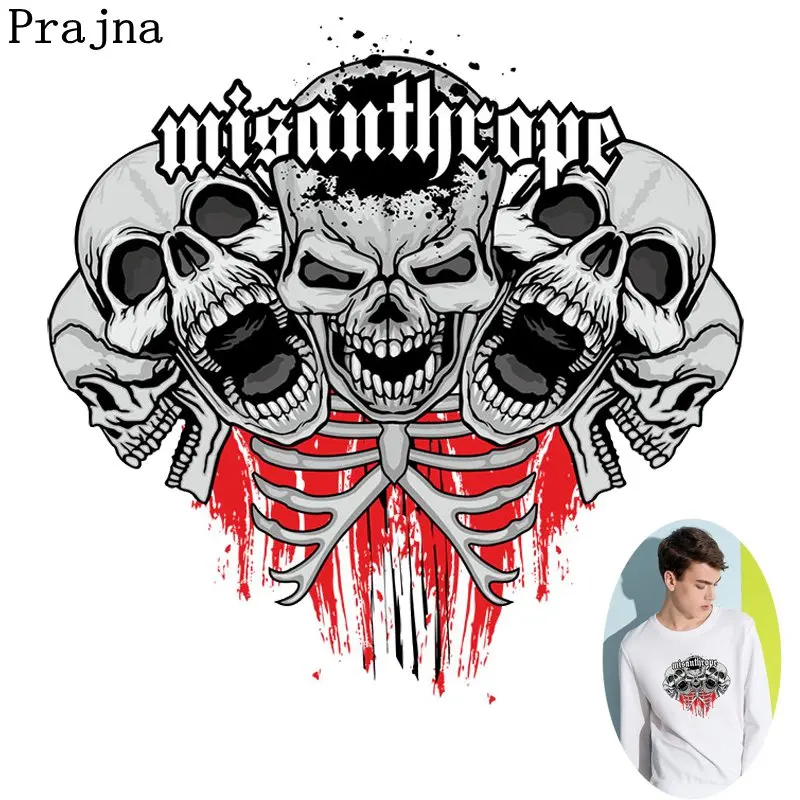 Prajna Hot Iron Heat Transfer Skull Patches For Clothes Punk Style Thermal Transfer Iron On Vinyl Applique Wholesale Washable
Prajna Hot Iron Heat Transfer Skull Patches For Clothes Punk Style Thermal Transfer Iron On Vinyl Applique Wholesale Washable