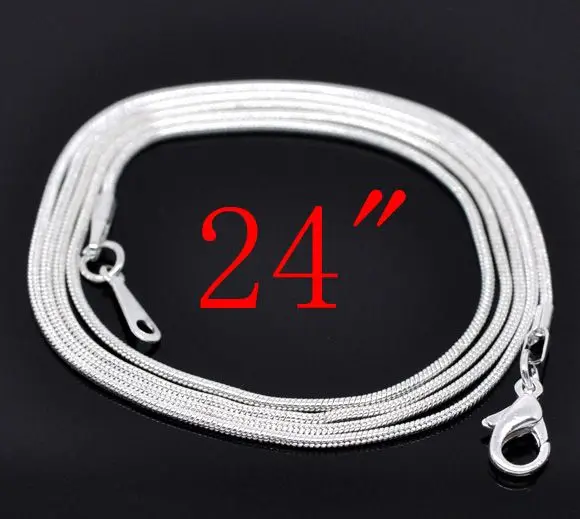 DoreenBeads Silver color Lobster Clasp Snake Chain Necklaces 24",sold per pack of 12
DoreenBeads Silver color Lobster Clasp Snake Chain Necklaces 24",sold per pack of 12