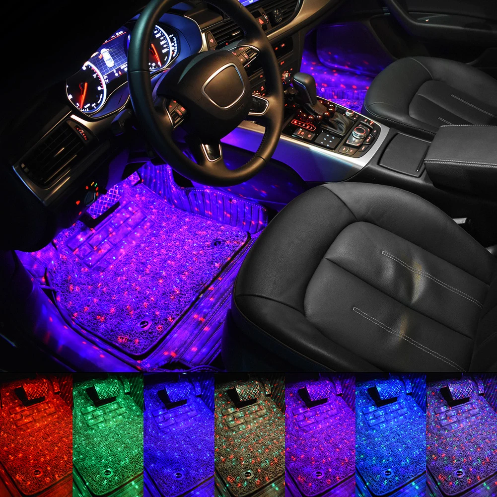 USB 5V LED Car Interior Foot Light Mixed Colorful Music Sound Voice Control Laser Lamp Atmosphere Lights Floor Foot Strip Lights
USB 5V LED Car Interior Foot Light Mixed Colorful Music Sound Voice Control Laser Lamp Atmosphere Lights Floor Foot Strip Lights