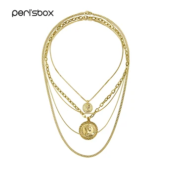Peri'sBox Bohemia Multi Layering Chokers Necklaces for Women Hanging Coin Disc Pendant Necklaces Statement Portrait Choker Gifts
Peri'sBox Bohemia Multi Layering Chokers Necklaces for Women Hanging Coin Disc Pendant Necklaces Statement Portrait Choker Gifts