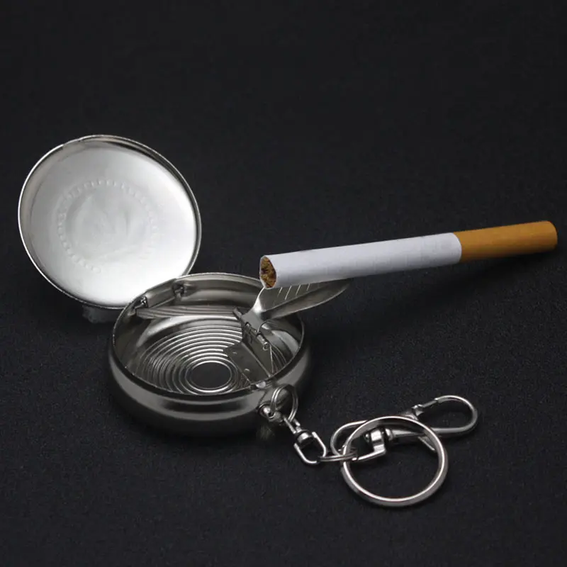 Round Pocket Portable Cigarette Ashtray with Lid Keychain by Stainless Steel HTQ99
Round Pocket Portable Cigarette Ashtray with Lid Keychain by Stainless Steel HTQ99