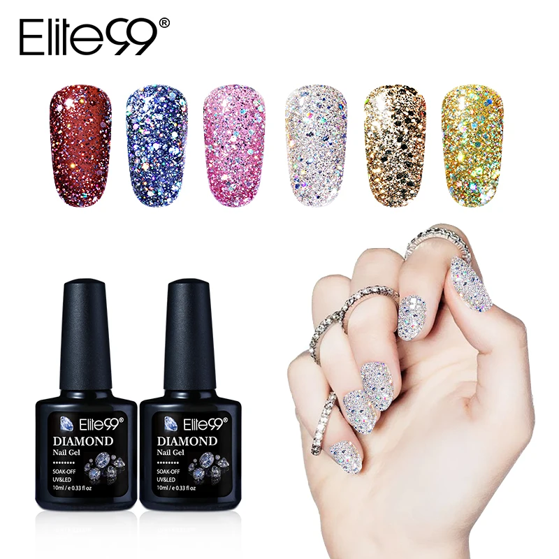 Elite99 10ml Diamond Glitter UV Gel Varnish Shiny Sequins Soak Off Gel Nail Polish Vernis Semi Permanent Nail Art Manicure Gel
Elite99 10ml Diamond Glitter UV Gel Varnish Shiny Sequins Soak Off Gel Nail Polish Vernis Semi Permanent Nail Art Manicure Gel