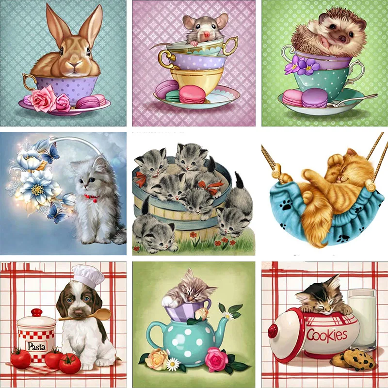 DIY Diamond Painting The Cup Of Animals Dog Mouse Cat Full Rhinestone Cross Stitch Mosaic Diamond Embroidery Teapot Needlework
DIY Diamond Painting The Cup Of Animals Dog Mouse Cat Full Rhinestone Cross Stitch Mosaic Diamond Embroidery Teapot Needlework