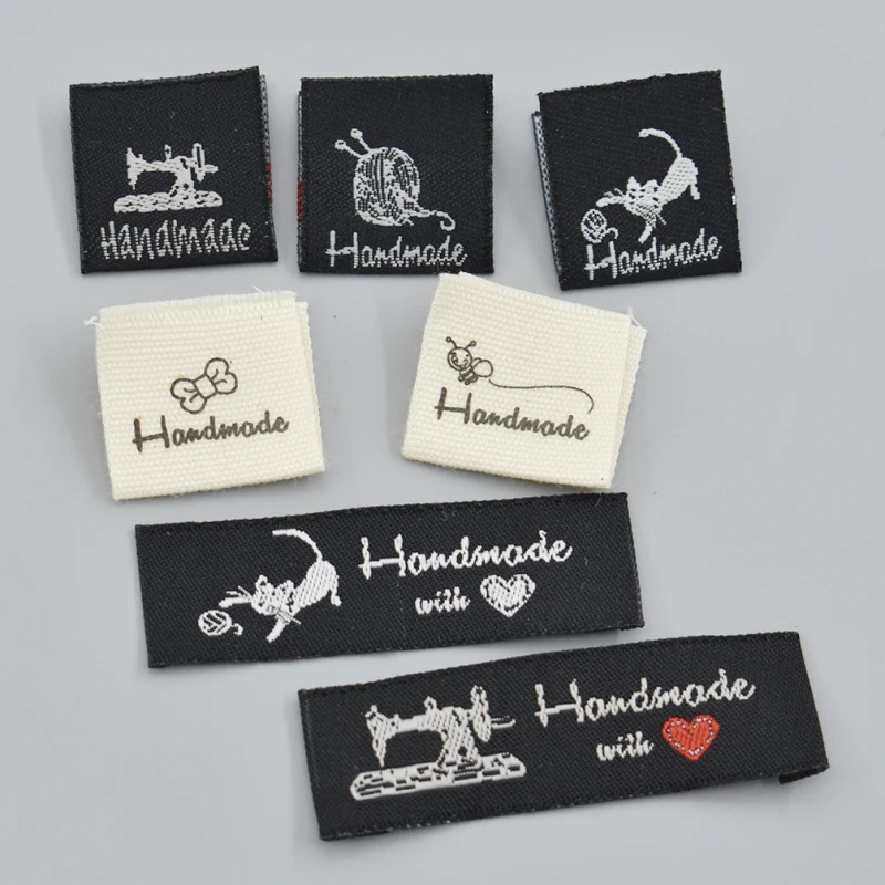 50Pcs/lot Handmade Sewing Cotton Labels For Clothes Printed Hand Made With Heart Garment Label Tags Clothing Accessories
50Pcs/lot Handmade Sewing Cotton Labels For Clothes Printed Hand Made With Heart Garment Label Tags Clothing Accessories