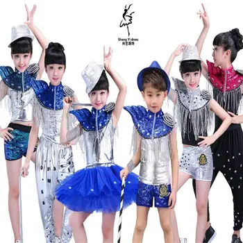 New children's jazz dance sequins fluffy skirt costumes boys and girls children's modern dance children's performance clothing
New children's jazz dance sequins fluffy skirt costumes boys and girls children's modern dance children's performance clothing