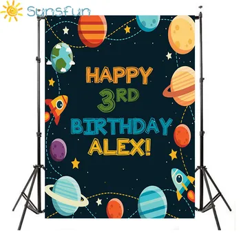 Sunsfun Outer Space Party Colorful Rockets Stars Theme Birthday Backdrops Vinyl High Quality Computer Print Birthday Background
Sunsfun Outer Space Party Colorful Rockets Stars Theme Birthday Backdrops Vinyl High Quality Computer Print Birthday Background