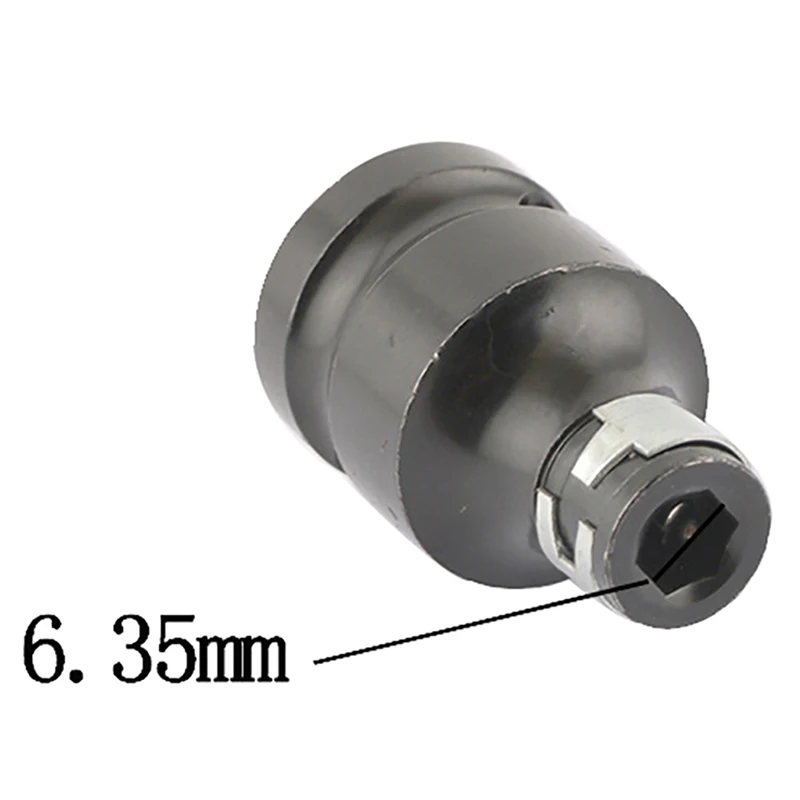 Description Picture 4 of item1Set Steel 1/2" Square To 1/4" Hex Ratchet Socket Wrench Socket Adapter Spanner Set Drive Converter Impact Tool Hot Sale