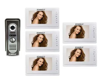 XINSILU Hot sale 4-wired night vision 7inch high resolution video door phone for villa 1 camera + 5 monitors
XINSILU Hot sale 4-wired night vision 7inch high resolution video door phone for villa 1 camera + 5 monitors