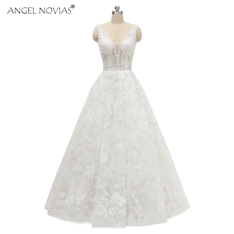 Angel Novias Real White Long Embroidery Lace Wedding Dresses 2020 Boho Bridal Gowns Vestidos De Noiva De Luxo 2017 Robe De Marie
Angel Novias Real White Long Embroidery Lace Wedding Dresses 2020 Boho Bridal Gowns Vestidos De Noiva De Luxo 2017 Robe De Marie
