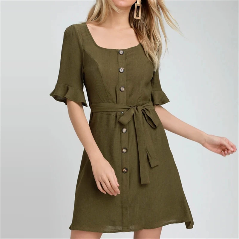 Summer Dress 2019 Flare Sleeve Solid Dress Square Neck Pure Women Dresses Sexy Bandage Bodycon Ladies Party Dresses Vestidos
Summer Dress 2019 Flare Sleeve Solid Dress Square Neck Pure Women Dresses Sexy Bandage Bodycon Ladies Party Dresses Vestidos