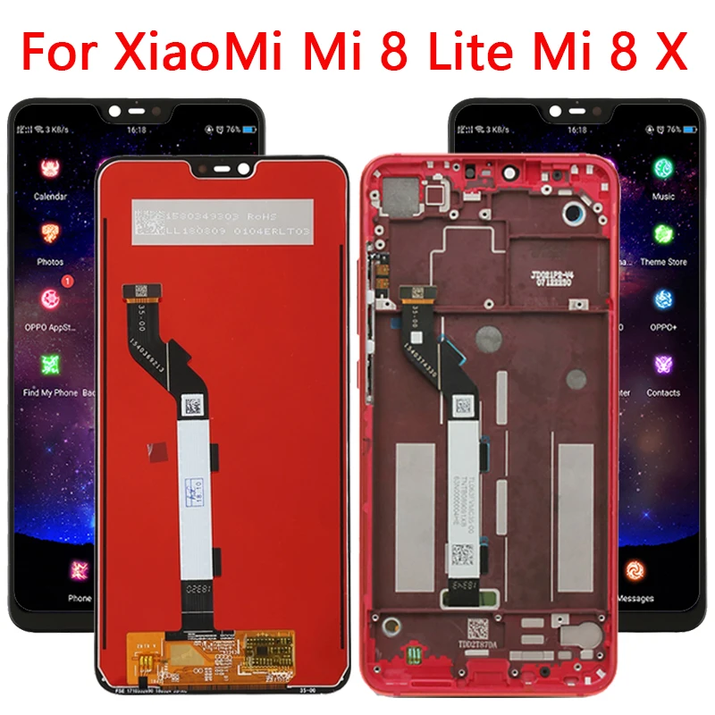 6.26 Inch Touch Screen LCD Display For XiaoMi Mi8 Lite LCD Screen With Frame Digitizer Assembly Mi 8X LCD Display Repair Parts
6.26 Inch Touch Screen LCD Display For XiaoMi Mi8 Lite LCD Screen With Frame Digitizer Assembly Mi 8X LCD Display Repair Parts