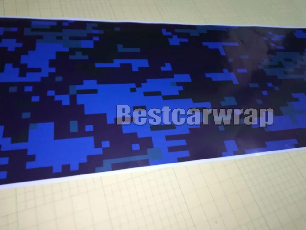 digital blue camo vinyl car wrap film car sticker foil (4)