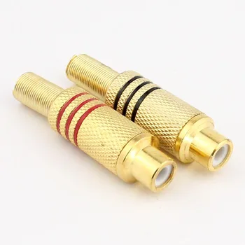 100pcs RCA Audio Connector AV Welding Plug Audio and Video Adapter Extension Cable Socket Female
100pcs RCA Audio Connector AV Welding Plug Audio and Video Adapter Extension Cable Socket Female