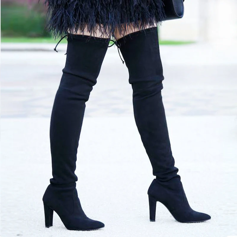 Fashion Women Boots Winter lace up Sexy Over Knee high Boots high heels slim quality thigh snow boots comfort shoes women ALF099
Fashion Women Boots Winter lace up Sexy Over Knee high Boots high heels slim quality thigh snow boots comfort shoes women ALF099