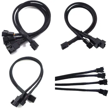 High Quality 4 Pin Pwm Fan Cable 1 To 2/3/4 Ways Splitter Black Sleeved 27cm Extension Cable Connector 4Pin PWM Extension Cables
High Quality 4 Pin Pwm Fan Cable 1 To 2/3/4 Ways Splitter Black Sleeved 27cm Extension Cable Connector 4Pin PWM Extension Cables
