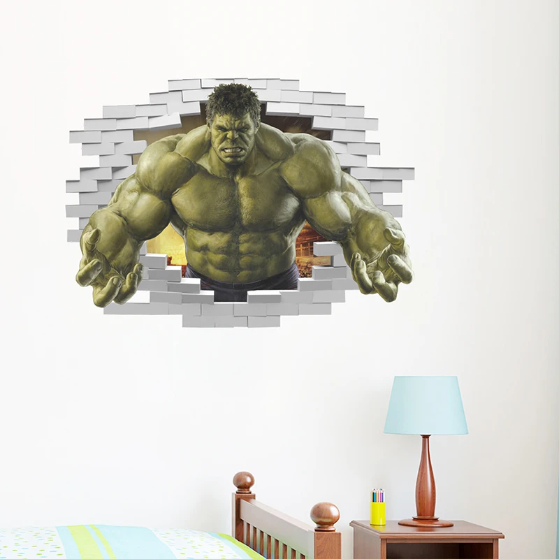 Super Hero Avengers The Incredible Hulk Through Wall Stickers For Kids Rooms Home Decor 3D Effect Cartoon Broken Wall Art Decals
Super Hero Avengers The Incredible Hulk Through Wall Stickers For Kids Rooms Home Decor 3D Effect Cartoon Broken Wall Art Decals