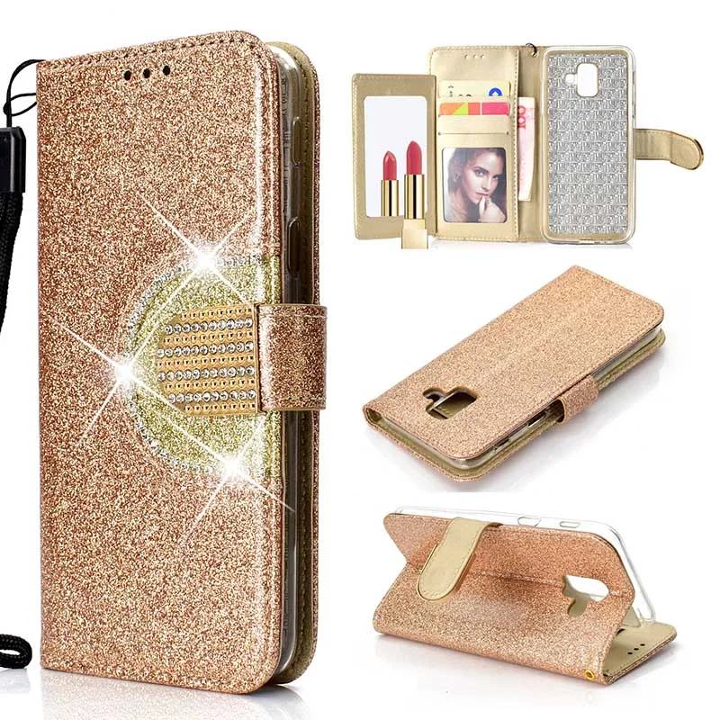 Diamond Case Mirror Cover For Samsung Galaxy S5 S6 S7 Edge S8 S9 Plus A3 A5 A6 A8 Plus J3 J5 J7 2016 2017 J2 Pro J4 J6 J8 2018 (2)