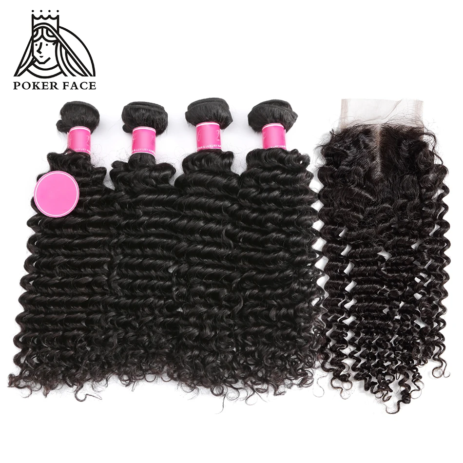 Poker Face Indian Deep Wave 3pcs Virgin Human Hair Bundles with 4x4 Closure with Baby Hair Hair Weaves Extensions No Tangle
Poker Face Indian Deep Wave 3pcs Virgin Human Hair Bundles with 4x4 Closure with Baby Hair Hair Weaves Extensions No Tangle