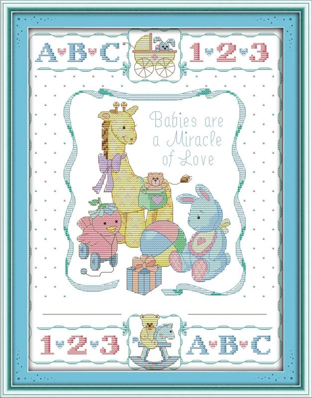 Birth certificate (2) cross stitch kit 14ct 11ct count print canvas stitching embroidery DIY handmade needlework
Birth certificate (2) cross stitch kit 14ct 11ct count print canvas stitching embroidery DIY handmade needlework