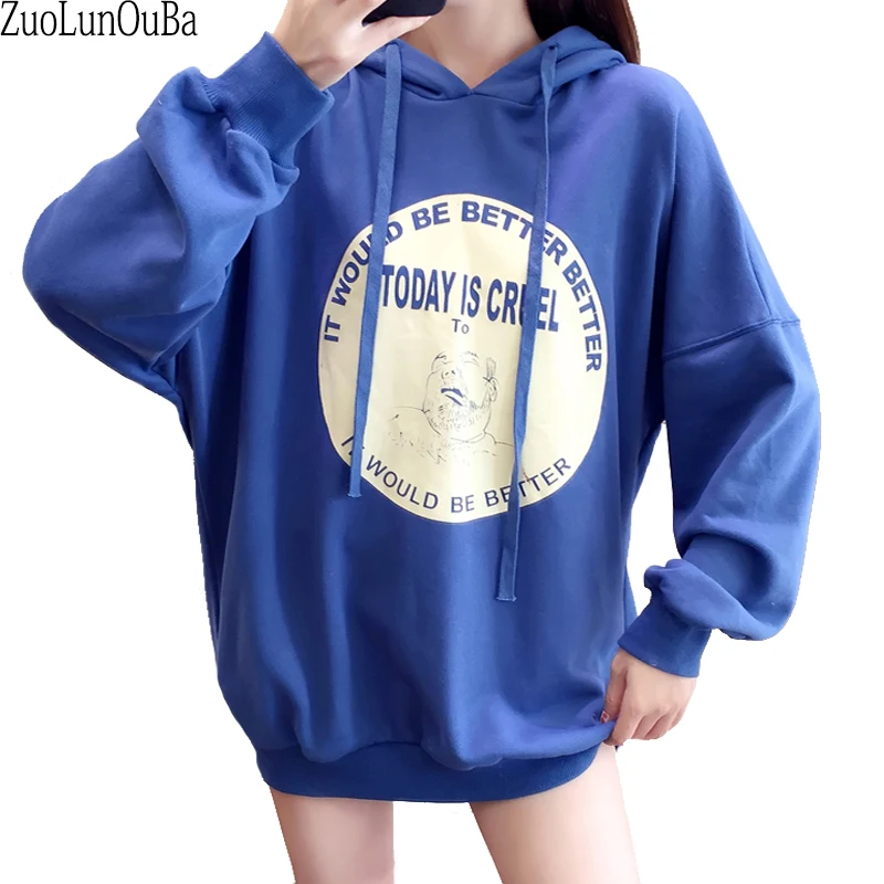 Zuolunouba Winter Coat Casual Oversized Clothes Cartoon Long Pullover Drop-shoulder Hooded Loose Hoodies Women Sweatshirt Fleece
Zuolunouba Winter Coat Casual Oversized Clothes Cartoon Long Pullover Drop-shoulder Hooded Loose Hoodies Women Sweatshirt Fleece