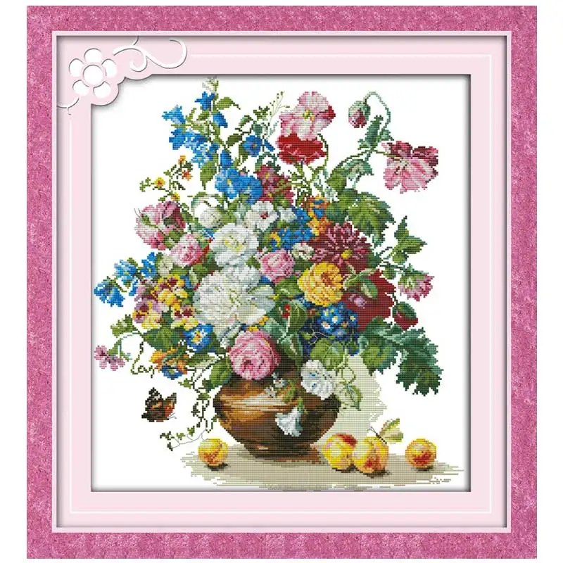 Flower and peach Patterns Counted Cross Stitch 11CT 14CT Cross Stitch Set Wholesale Cross-stitch Kit Embroidery Needlework
Flower and peach Patterns Counted Cross Stitch 11CT 14CT Cross Stitch Set Wholesale Cross-stitch Kit Embroidery Needlework
