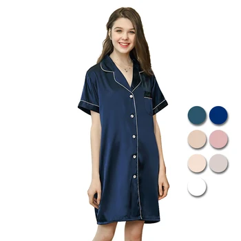 UNLIMON Womens Nightshirts Silk Nightgown Short Sleeve Ladies Nightdress Stain Nighty Sleepwear Camisola Sexy Lingerie
UNLIMON Womens Nightshirts Silk Nightgown Short Sleeve Ladies Nightdress Stain Nighty Sleepwear Camisola Sexy Lingerie
