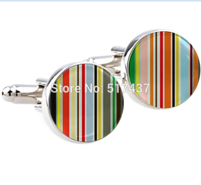 CF-063 wholesale cuff links for women and men Colorful stripes cufflinks Color cufflink round photo cufflinks
CF-063 wholesale cuff links for women and men Colorful stripes cufflinks Color cufflink round photo cufflinks