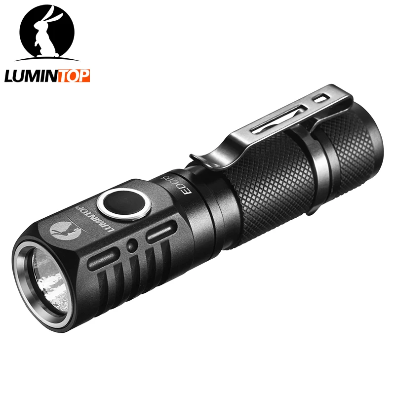 

LUMINTOP EDC flashlight 800 Lumens Cree XP-L Led Mini Flashlight EDC05 with Magnetic Tail Power by AA/14500 Battery IP68 protect