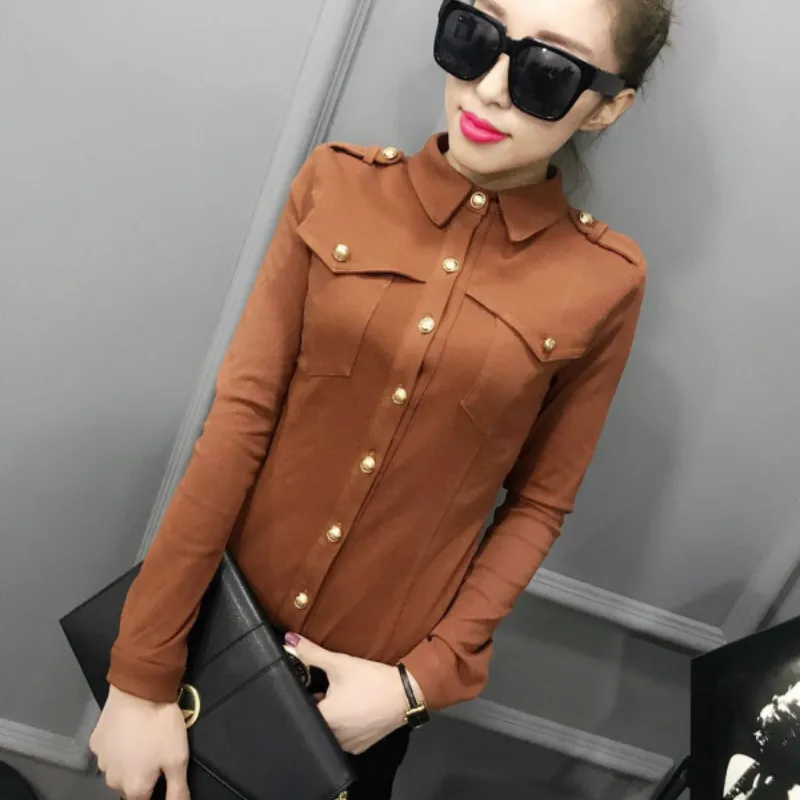 2018 Spring Long Sleeve Turn Down Collar epaulet Cotton Shirts Women Button Cotton Blouses Women epaulet Cotton Tops
2018 Spring Long Sleeve Turn Down Collar epaulet Cotton Shirts Women Button Cotton Blouses Women epaulet Cotton Tops