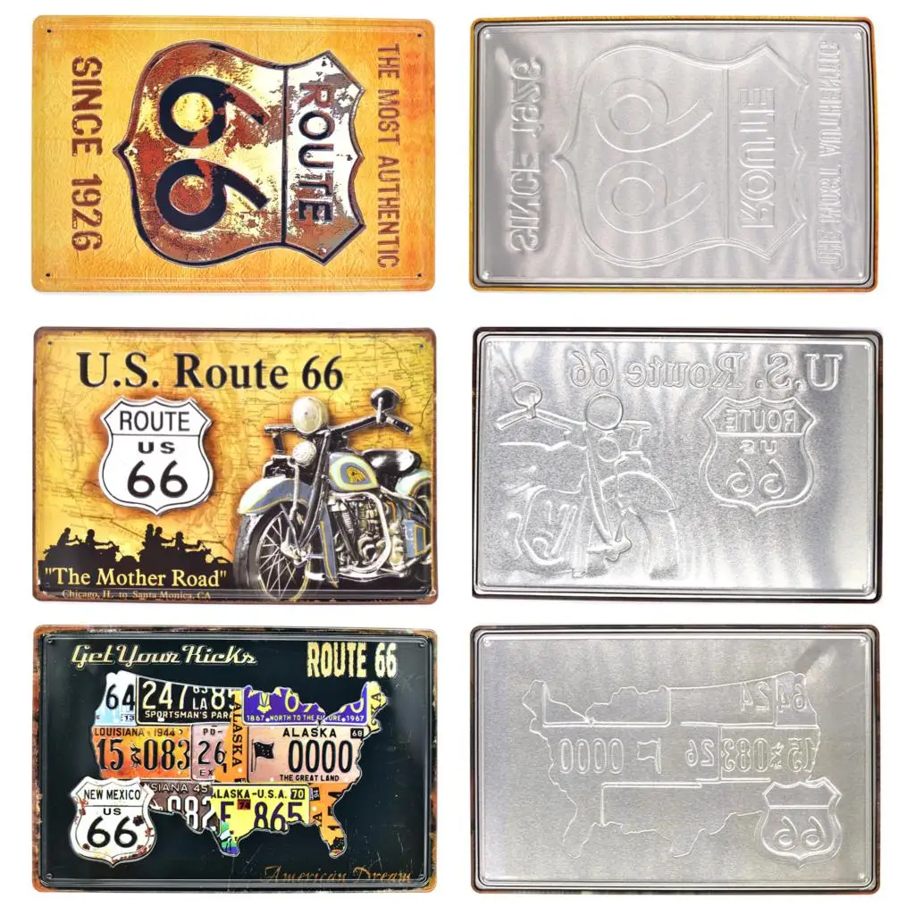 US Route 66 3D Embossed Metal Sign Fashion Metal Tin Sign Vintage Home Decor Tin Sign Retro Metal Plaque Classic Metal Plate
US Route 66 3D Embossed Metal Sign Fashion Metal Tin Sign Vintage Home Decor Tin Sign Retro Metal Plaque Classic Metal Plate
