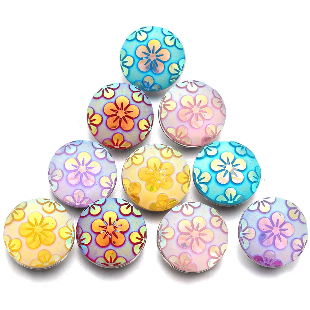 10pcs/lot New 18mm Snap Buttons Jewelry Resin Ginger Flower Snaps Charm Fit 18mm 20mm Snap Bracelet Button Jewelry For Women
10pcs/lot New 18mm Snap Buttons Jewelry Resin Ginger Flower Snaps Charm Fit 18mm 20mm Snap Bracelet Button Jewelry For Women