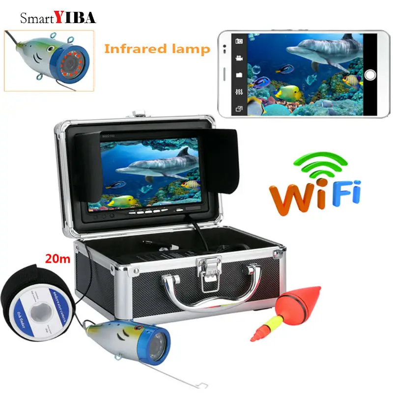SmartYIBA7" TFT 20M WIFI APP Underwater Fishing Video Camera Kits Infrared Lamp Lights Night Vision Take Photo Fish Finder
SmartYIBA7" TFT 20M WIFI APP Underwater Fishing Video Camera Kits Infrared Lamp Lights Night Vision Take Photo Fish Finder