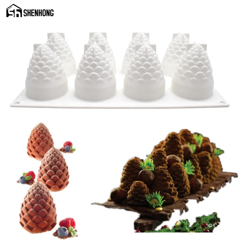 SHENHONG Pine Nuts 3D Cake Mousse Mould Pop Silicone Silikonowe Formy Mold Art Moule Brownie Baking Pastry Tools Muffin
SHENHONG Pine Nuts 3D Cake Mousse Mould Pop Silicone Silikonowe Formy Mold Art Moule Brownie Baking Pastry Tools Muffin
