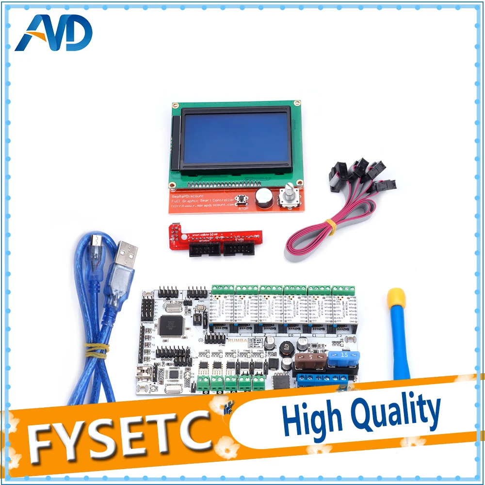 6pcs TMC2100 V1.3 Stepper Driver + Rumba Plus Motherboard Upgrade Rumba+ RUMBA Optimized Version + 12864 LCD Display Screen
6pcs TMC2100 V1.3 Stepper Driver + Rumba Plus Motherboard Upgrade Rumba+ RUMBA Optimized Version + 12864 LCD Display Screen