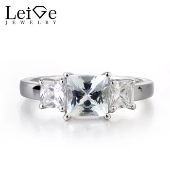 Leige Jewelry Square Cut Natural Aquamarine Engagement Ring Sterling Silver 925 for Women Wedding Promise Rings Romantic gift
Leige Jewelry Square Cut Natural Aquamarine Engagement Ring Sterling Silver 925 for Women Wedding Promise Rings Romantic gift