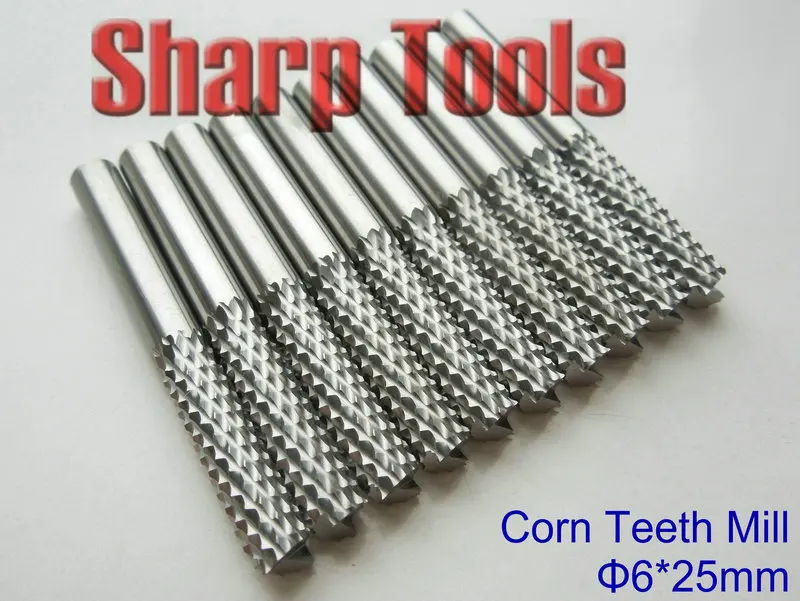 Super Hard 6*25mm Corn Teeth End Mill, Milling Cutter CNC Router Bits Tools PCB, Printed Circuit Board Cutter on HDF,Fiber Glass
Super Hard 6*25mm Corn Teeth End Mill, Milling Cutter CNC Router Bits Tools PCB, Printed Circuit Board Cutter on HDF,Fiber Glass